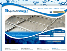 Tablet Screenshot of optimumfiltration.com